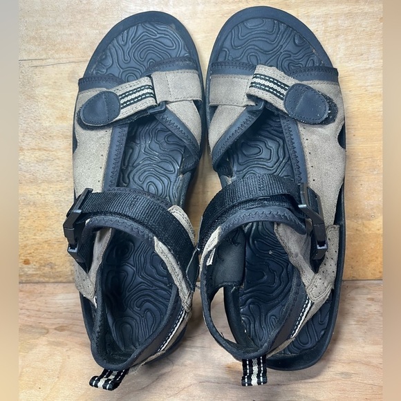 Route 66 Mens Size 10 Open Faced Leather Sandals Shoes Brown - Picture 6 of 8